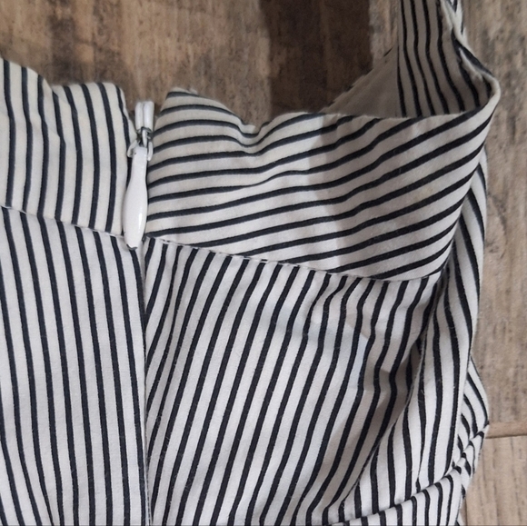Inc Sundress Black& White Striped Floral Sidezip Sundress sz 4P #899 - Picture 10 of 10